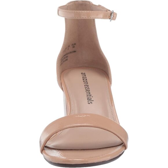 Womens Blh Pu Faux Suede Two Strap Open Rounded Toe Chunky Block Heeled Sandal - Picture 2 of 9